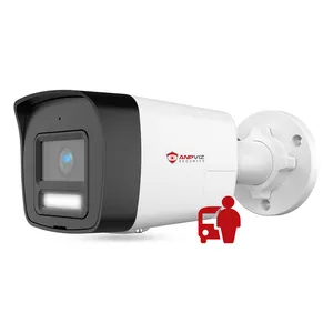ANPVIZ 5MP Câmera IP Segurança Bala POE Câmera Ao Ar Livre IR & Cor Dual-Luz Alarme Humano/Veículo Detecção WDR H.265 +