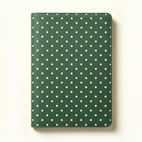 Yalong A6 Vintage Polka Dot Leder Thermobindung Notizbuch Retro Weiße Punkte Hardcover Journal Tagebuch 4 Farben Set YLA5T006