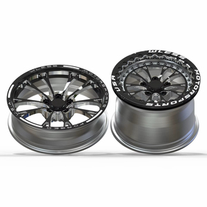 Nouvelles jantes forgées Staggered Drag Pack 18x5J avant et 17x10J arrière 5x114.3/120 25mm avec design Beadlock festonné pour Camaro - Product Image 1