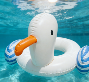 Grappige opblaasbare zeemeeuw zwemband, schattig vogeldesign zwemband voor een nautisch thema en plezier - Product Image 5