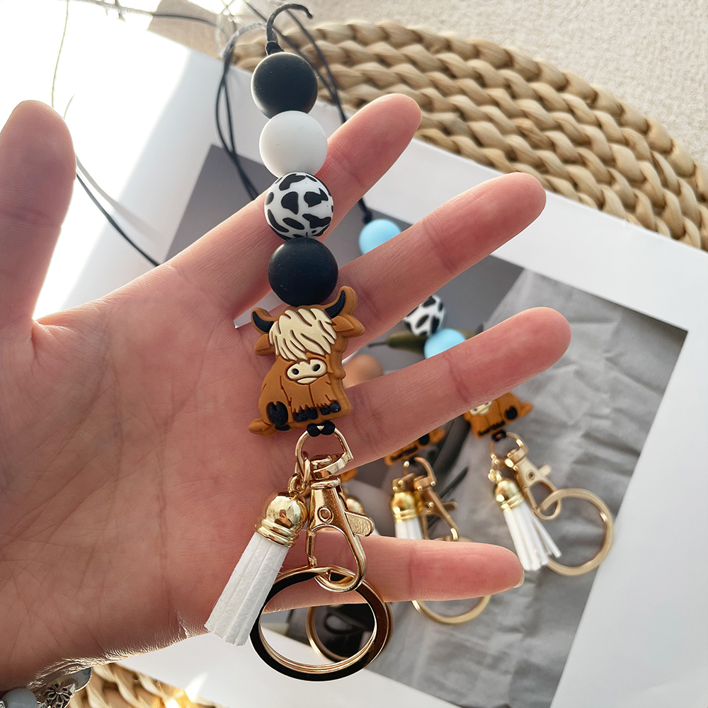 Personalized Silicone Bead Wood Chips Engraved Lanyards for Teachers Gifts for Teache Back to School School Nurse Lanyards Image 4
