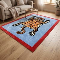 Hand Tufted Wool Carpet Living Room Tiger Design Area Rugs Bed Room Whole Sale Price Home Decoration