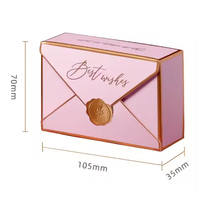 Maßgefertigte Umschlag-Stil Hochzeits-Gastgeschenk Schokoladen-Geschenkbox Süßigkeiten-Verpackung Papierbox für Party- und Event-Geschenke