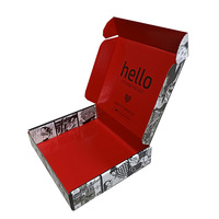 Boîtes d'expédition pliables en carton ondulé avec fermeture adhésive autocollante, emballages personnalisés en kraft avec logo, boîtes d'expédition pour avion