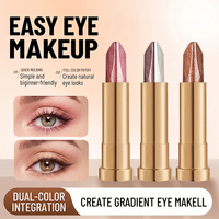 Crayon fard à paupières monocolore |   Crème Mélangeable à Appliquer d'une Seule Traite |   Finition nacrée scintillante |   Maquillage des yeux pour débutants |   Tous types de peau |