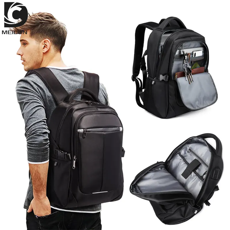 Hot sale nylon custom men's backpack luxury waterproof laptops backpack for college