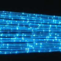Cubierta de chaqueta de PVC transparente, brillo lateral brillante, fibra óptica de cascada para decoración de boda