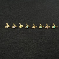 Piercing corporel en titane ASTM F136 G23, motif goutte d'eau avec oxyde de zirconium incrusté, à filetage interne, pour cartilage, oreille ou lèvre