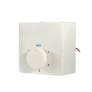 Hot Koop Product Keuzeschakelaar Wandmontage Pp Materiaal 5 Speed Plafond Ventilator Elektrische Control Regulator Draaischakelaars