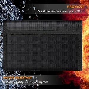 CUSTOM 8x5 Inch Small Fire Safe Storage Pouch Fireproof and Waterproof Money <b>Bag</b> for Passport - Product Image 3