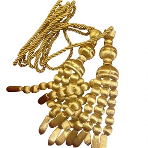 Byzantine Style Gold Bullion Epitaphios Tassel Bishop Ceremonial Hanging Gold Mylar Twisted Rope Tassels Garment Home Textile - Product Image 1