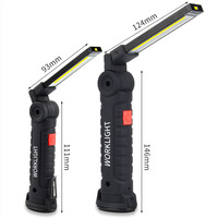 ASORT Lampe de travail LED COB rechargeable, lampe d'inspection portable USB, tête rotative à 180° avec clip ceinture pour atelier, garage, réparation