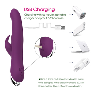 Y.love Vibratore Rotante a 360° a Forma di Coniglio, Impermeabile, Giocattolo Sessuale, Massaggiatore Prostatico per Uomini, Dildo Vibrante con Spinta, Stimolatore Anale Maschile - Product Image 6