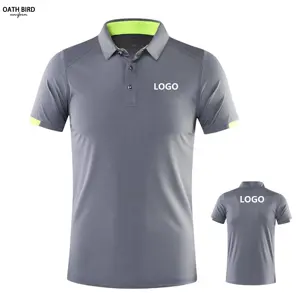 USA Size High Performance Camisa Polo Running Customized Logo 215gsm Polyester Golf Shirts Mens Dry-Fit Polo Shirts