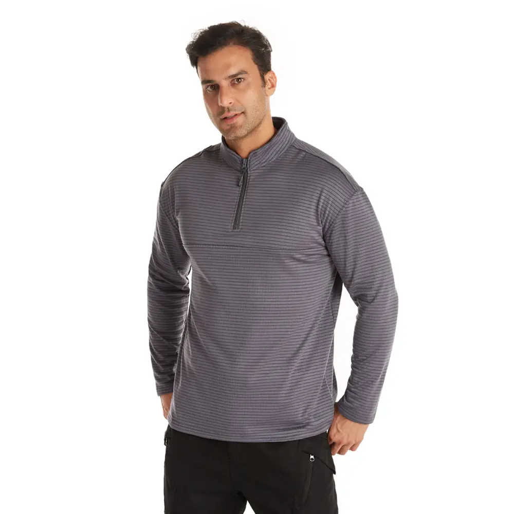 Camisa de lã respirável camisa tática dos homens Caminhadas Caça Outono Inverno Corpo Aquecedor Camisa Interna Pullover
