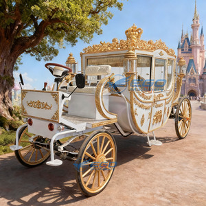 Calèche électrique royale traditionnelle pour le tourisme, de haute qualité, élégante, capacité 6 personnes, sièges en cuir souple - Product Image 3