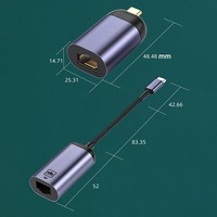Adaptor USB C ke RJ45 Lan 100M untuk MacBook Pro Samsung Galaxy S10/S9/Note20 Kartu Jaringan USB Tipe C Adaptor Kabel Ethernet USB