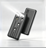 Banco de Energía LGC L-A80 de 10000mAh con Cable Integrado, Cuatro Funciones, Interfaces Tipo-C, Salida de 10W, Material ABS, Indicador de Nivel de Batería