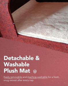 Cachette pour chat en feutre acoustique en laine personnalisable et confortable, design moderne et écologique, à faire soi-même, pour les maisons d'animaux avec des éléments décoratifs - Product Image 3