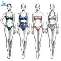 Luxueuze glanzende bikini 2026 voor dames, hoog uitgesneden badpak, sexy thong, badpak met strass steentjes, glanzende glitter satijn stof.
