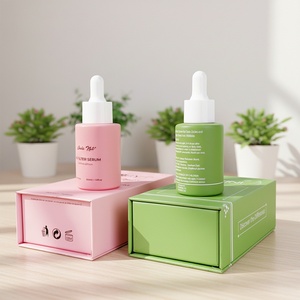 Serum <b>Bottle</b> Gradient Color Glossy pink Cosmetic <b>Bottle</b> 30ml 40ml 50ml 60ml Hair Oil <b>Dropper</b> <b>Bottle</b> - Product Image 1