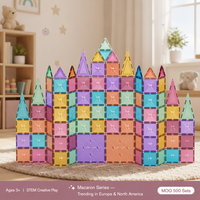 Jeu de blocs de construction magnétiques translucides pour enfants, jouet éducatif STEM, vente en gros OEM