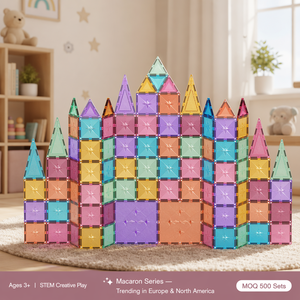 Jeu de blocs de construction magnétiques translucides pour enfants, jouet éducatif STEM, vente en gros OEM - Product Image 2