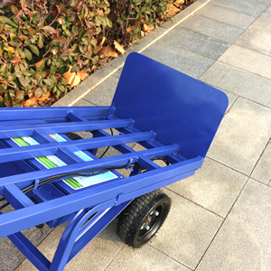 500kg Load Metal Trolley for Construction Home <b>Transport</b> Platform Agricultural Use DDSTC Four-wheel Trolley - Product Image 2