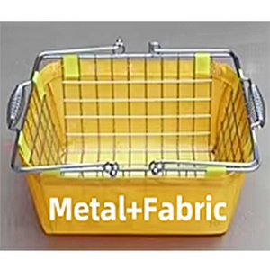 Cesti <span class=keywords><strong>per</strong></span> la <span class=keywords><strong>spesa</strong></span> in rete metallica personalizzabili <span class=keywords><strong>per</strong></span> supermercati e negozi di alimentari, all'ingrosso, con tessuto resistente e facili da trasportare - Product Image 2