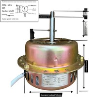 Moteur de hotte commerciale OEM/ODM 100 % cuivre pur entièrement fermé, haute puissance, pour restaurant et chariot de barbecue