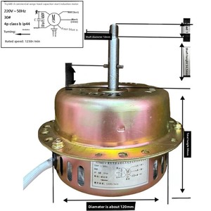 <span class=keywords><strong>Moteur</strong></span> de hotte commerciale OEM/ODM 100 % cuivre pur entièrement fermé, haute puissance, pour restaurant et chariot de barbecue - Product Image 6