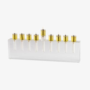 <span class=keywords><strong>Chandelier</strong></span> moderne <span class=keywords><strong>en</strong></span> acrylique Hanukah Judaica Menorah Shabbat Crystal Plexiglass Light Guiding Lucite Menorah Candle Holder - Product Image 2