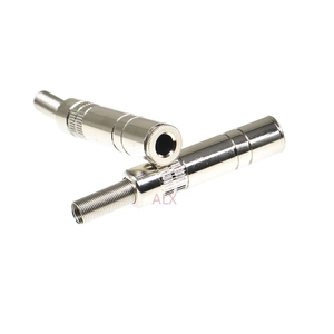 Connecteur femelle stéréo métallique 3 pôles 6,3 mm 6,35 mm, adaptateur <span class=keywords><strong>jack</strong></span> 6,3 <span class=keywords><strong>avec</strong></span> bornes <span class=keywords><strong>à</strong></span> <span class=keywords><strong>souder</strong></span>, microphone 1/4 pouce - Product Image 2