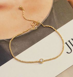 Pulsera de Diamantes Naturales de 0.10ct con Cuentas de Oro de 18K Xinfly, Cadena de Joyería Fina para Bodas y Fiestas - Product Image 5