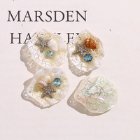 Manna 3D Étoile de mer Coquillage Strass Résine Acrylique Artisanat Bijoux Accessoires pour DIY Chaussures Bandeaux Coques de Téléphone