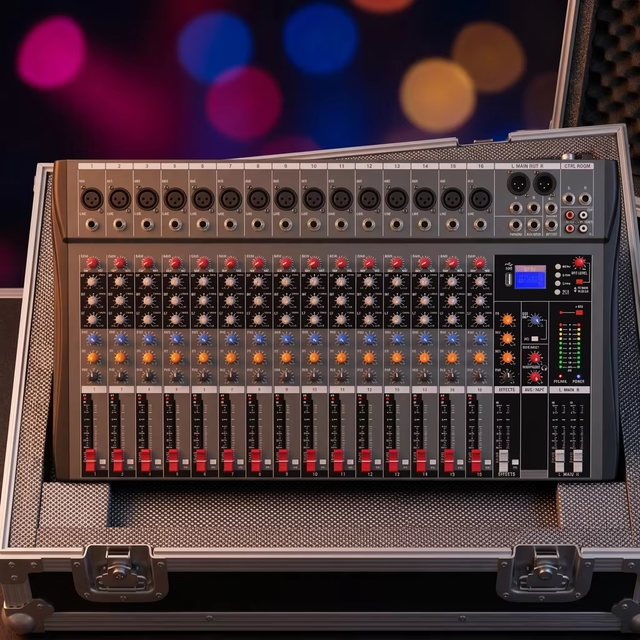 Professional Audio Mixer 16-Channel 16DSP Effects Dj Controller/audio Console Mixer for Large Stage Performance Outdoor Concert