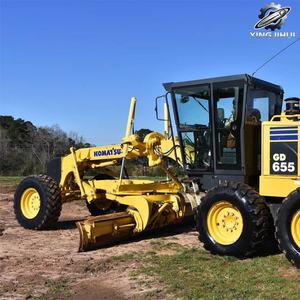 รถเกรดเดอร์มือสอง โคมัตสึ GD655 เกรดเดอร์ขนาดกลาง ผลิตในสหรัฐอเมริกา นำเข้าเครื่องจักรครบชุด เกรดเดอร์สำหรับงานหนัก 17 ตัน - Product Image 4