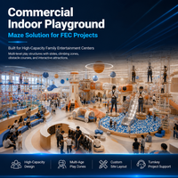 Structure de jeu intérieure commerciale en plastique souple à thème avec toboggan et piscine à balles pour projets de centres familiaux, certifiée CE ASTM FEC