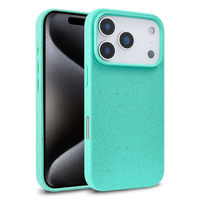 Biodegradable Abbaubar Mobile Phone Cases Compostable Wheat Straw Case for iPhone 17 Por Max 16 15 14 13 12 11 Xs Xr Bio Case