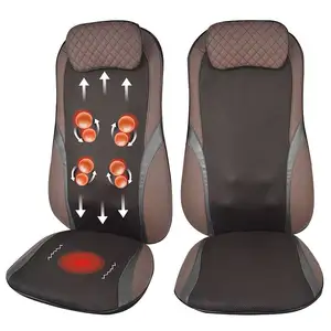 Home And Car Seat 3D Electric Kneading Shiatsu Back Seat Massage Cushion with Heating