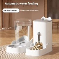 Fontaine à eau automatique pour animaux de compagnie en acier inoxydable avec design sans fil et remplisseur d'eau automatique