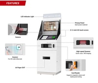 21.5 pouces kiosques de paiement en libre-service de documents à balayage automatique pour hôpital/banque