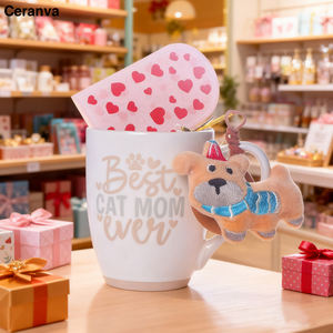 Gran oferta de regalo, taza de café de cerámica personalizada, tazas hechas a mano con calcetín, cuaderno, oso, leche, café, té de la leche, juego de regalo <span class=keywords><strong>para</strong></span> el Día de la madre - Product Image 4