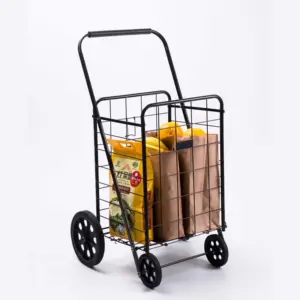 80KGS Factory Customized Portable Folding Shopping Trolleys Carts For Supermarket Trolley Shopping Warehouse Trolley