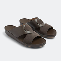 SHIKOL sandales arabes pour hommes en cuir véritable fait à la main diapositives plate-forme de haute qualité décontracté mule personnalisé arabe pantoufle