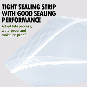 Túi nilon PE trong suốt, chống thấm, giữ tươi tốt, có khóa kéo, nhiều kích cỡ, túi zip đơn - Product Image 4