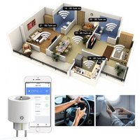 Prise intelligente standard allemande SLS, type EU Schuko 16A avec moniteur de puissance, lumière LED, certifiée Wi-Fi, 3400W