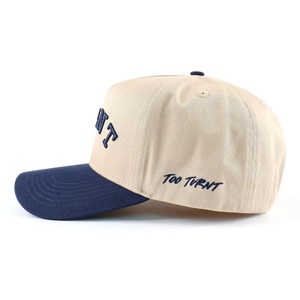 Gorra de béisbol tipo camionero de 6 paneles, impermeable, 100% algodón, de pana, bicolor, ajustable, con visera plana y bordado, al por mayor - Product Image 5