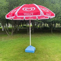 Le plus populaire énorme Protection UV Portable Parasol Parapluie imperméable coupe-vent Ricard Parapluie de plage