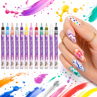 Ensemble de stylos professionnels pour nail art permanent, pour salon et usage domestique, liner de précision, peinture/dessin au gel acrylique, outils de manucure